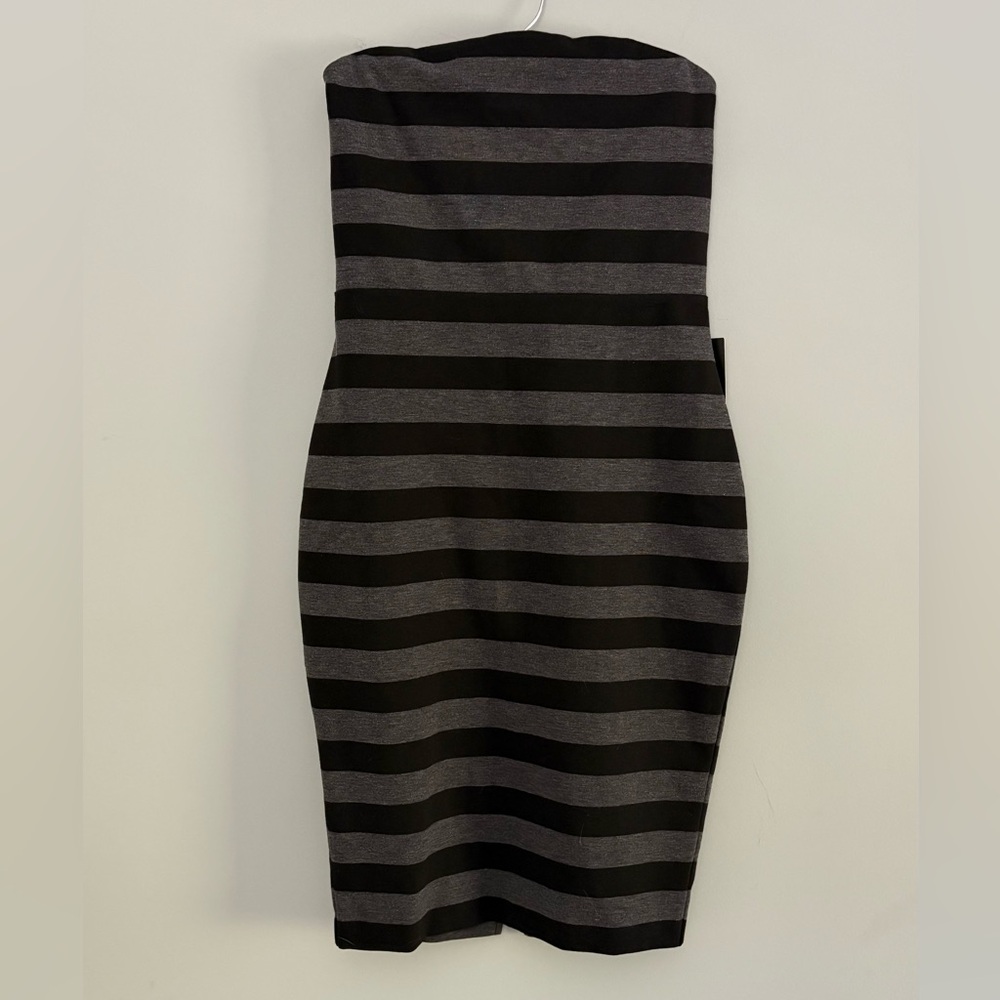 Express Strapless Tube Dress in Black and Gray Size 10
